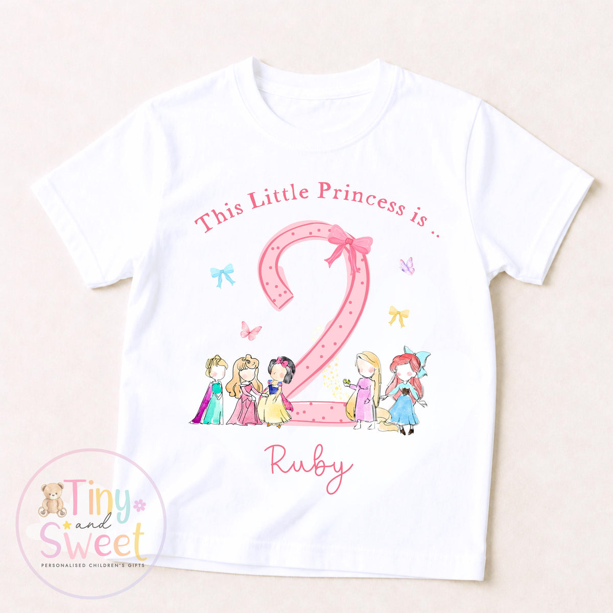 Personalised Princess Birthday Sweatshirt or T Shirt, Custom Little Princess Birthday Tee, 1st, 2nd, 3rd, 4th, Princesses, Beauty