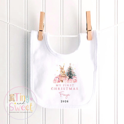 Pink Ballerina Bunny Personalised Christmas Soft Toy