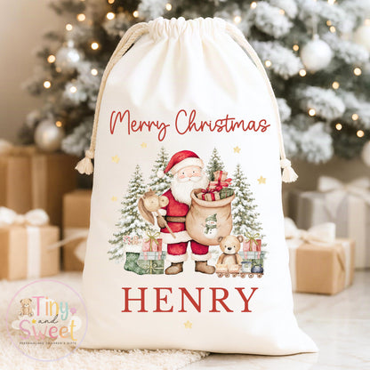 Personalised Christmas Sack, My First Christmas Sack, Santa sack, Babies 1st Christmas, Christmas Eve Bag, Custom Baby Gift, Baby Girl/Boy
