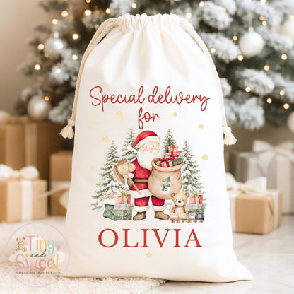 Personalised Christmas Sack, My First Christmas Sack, Santa sack, Babies 1st Christmas, Christmas Eve Bag, Custom Baby Gift, Baby Girl/Boy