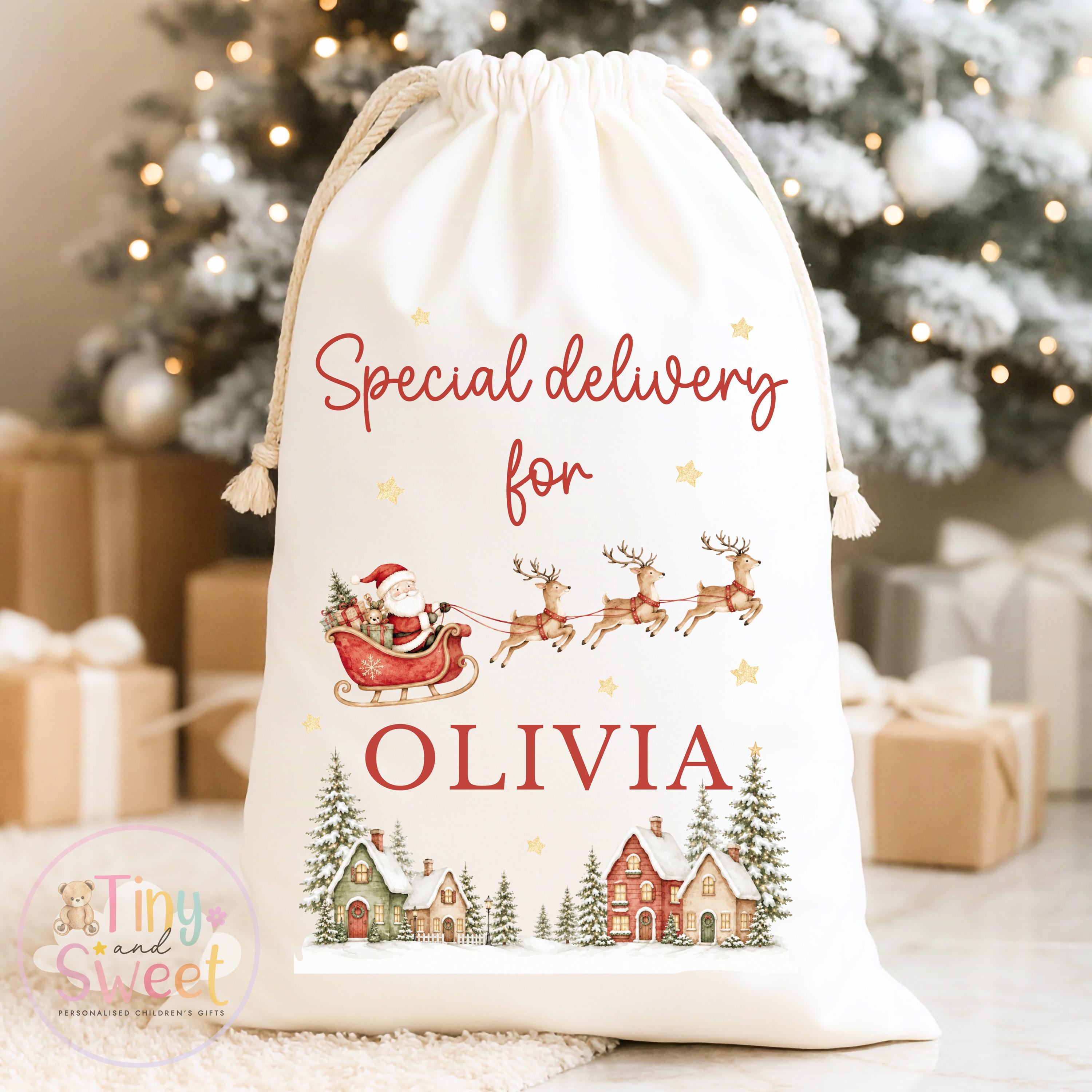 Personalised Christmas Sack, My First Christmas Sack, Santa sack, Babies 1st Christmas, Christmas Eve Bag, Custom Baby Gift, Baby Girl/Boy