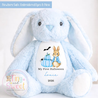 Personalised My First Halloween Bunny, Halloween Keepsake Plush Toy, New Baby Gift