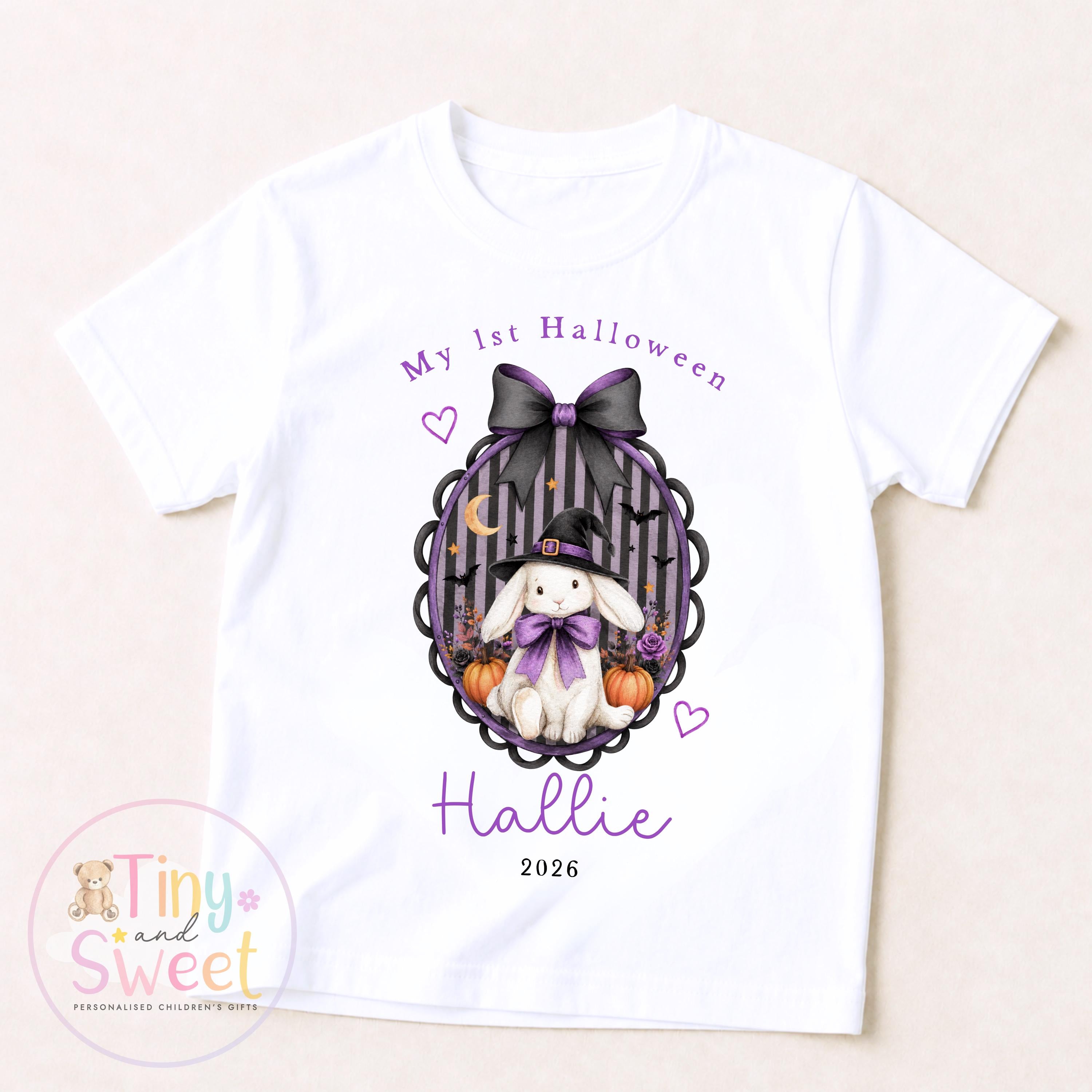 Personalised My First Halloween Sleepsuit – First Halloween –Baby’s 1st Halloween Outfit with Name – Custom Baby Grow – Halloween Baby Gift