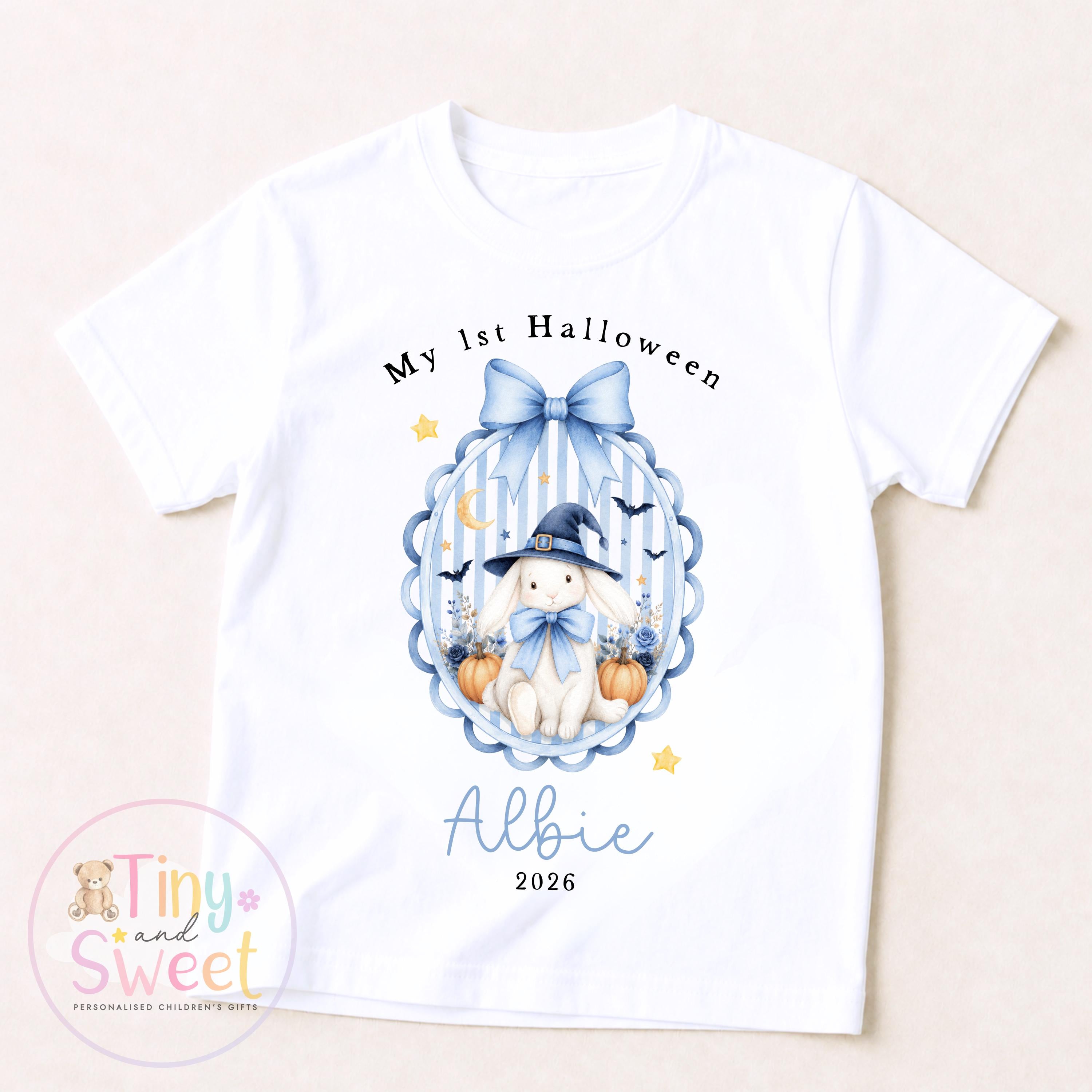 Personalised My First Halloween Sleepsuit – First Halloween –Baby’s 1st Halloween Outfit with Name – Custom Baby Grow – Halloween Baby Gift