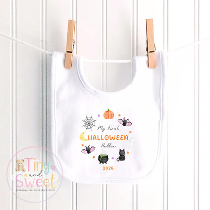First Halloween Wreath Personalised Sleepsuit