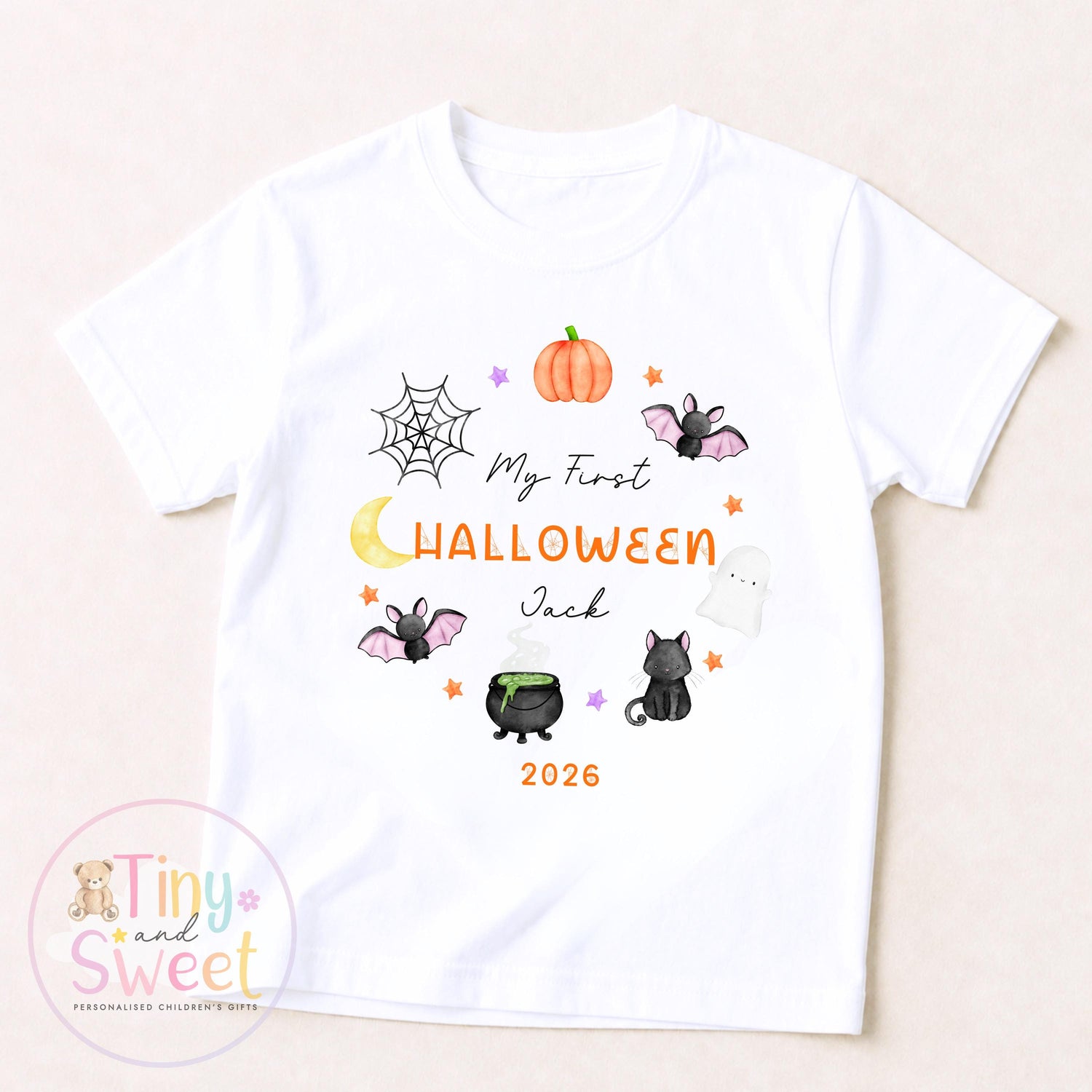 First Halloween Wreath Personalised Sleepsuit