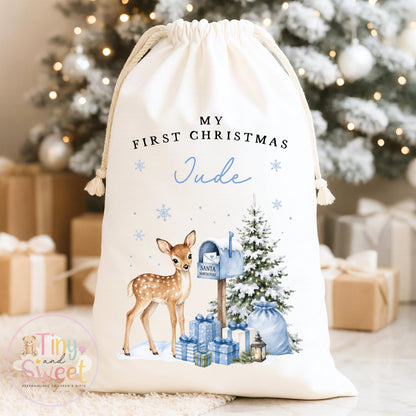 Personalised Christmas Sack, My First Christmas Sack, Santa sack, Babies 1st Christmas, Christmas Eve Bag, Custom Baby Gift, Baby Girl/Boy