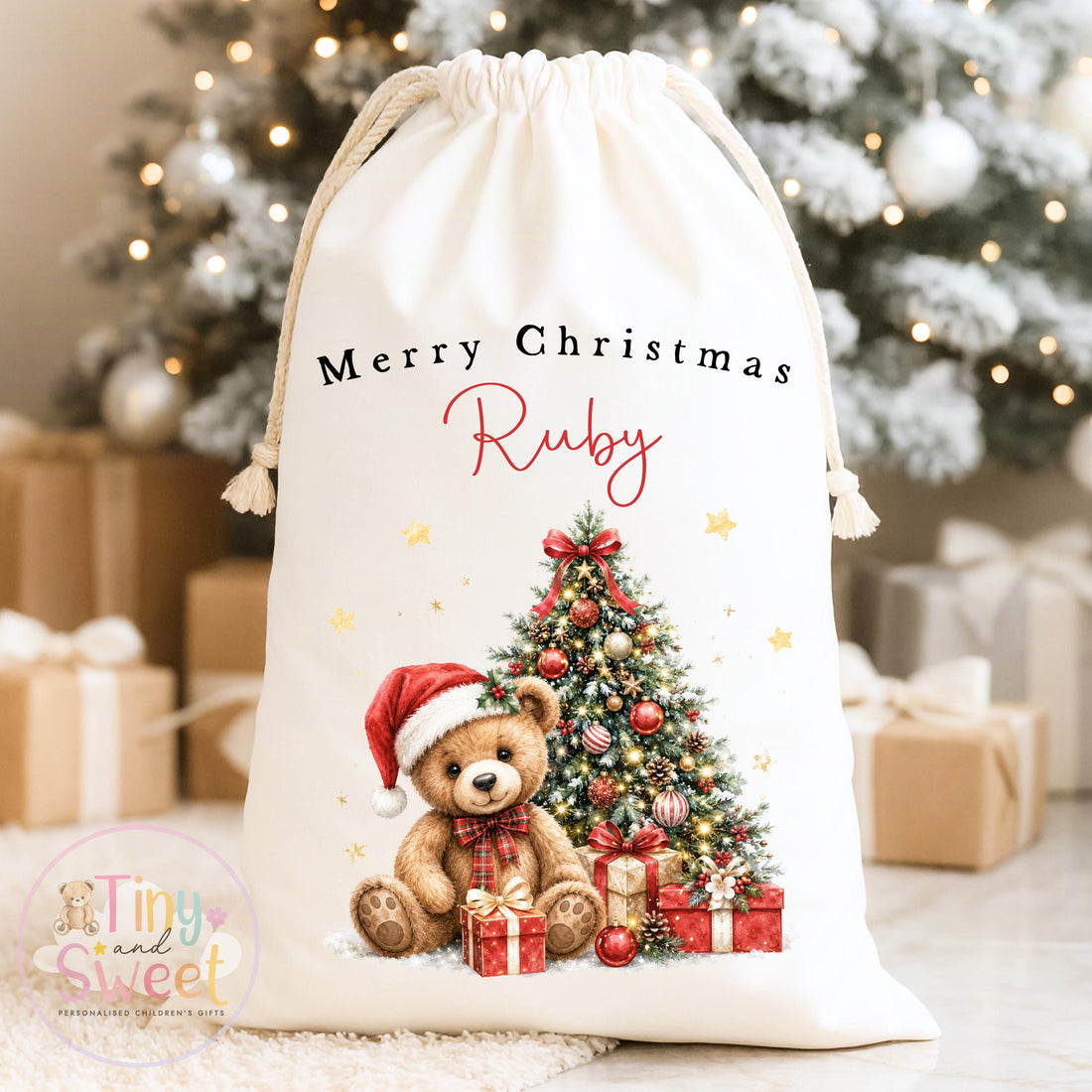 Personalised Christmas Sack, My First Christmas Sack, Santa sack, Babies 1st Christmas, Christmas Eve Bag, Custom Baby Gift, Baby Girl/Boy