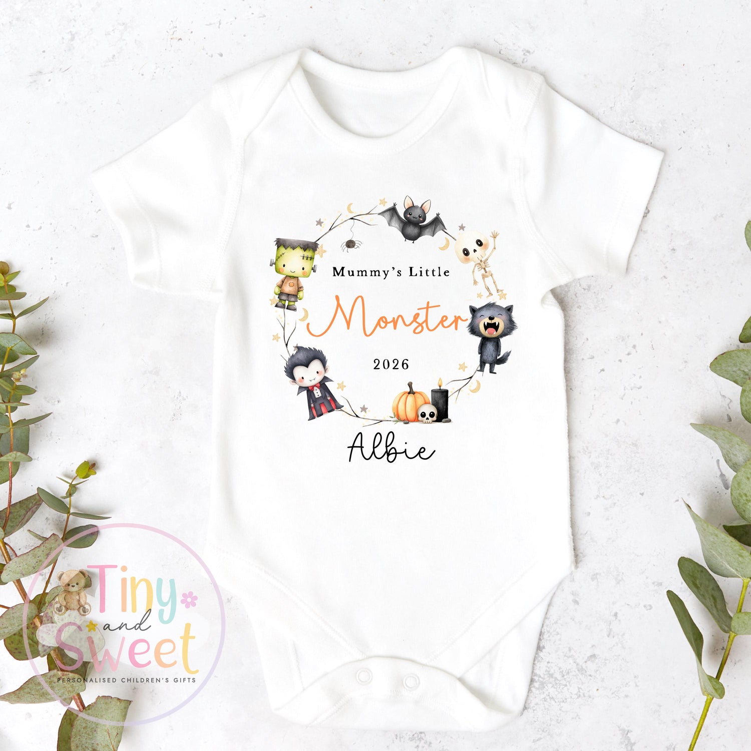 Personalised My First Halloween Sleepsuit, Cute Ghosts, 1st Halloween, Spooky Season, First Boo, Boo Box