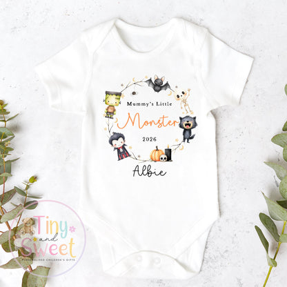 Personalised My First Halloween Sleepsuit, Cute Ghosts, 1st Halloween, Spooky Season, First Boo, Boo Box