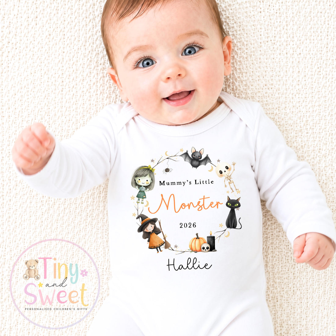 Personalised My First Halloween Sleepsuit, Cute Ghosts, 1st Halloween, Spooky Season, First Boo, Boo Box