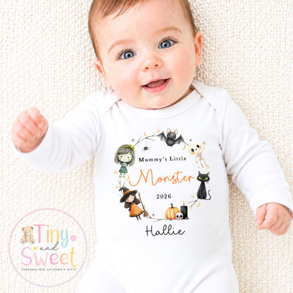 Personalised My First Halloween Sleepsuit, Cute Ghosts, 1st Halloween, Spooky Season, First Boo, Boo Box
