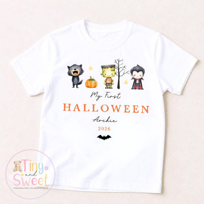 Personalised My First Halloween Sleepsuit, Cute Ghosts, 1st Halloween, Spooky Season, First Boo, Boo Box