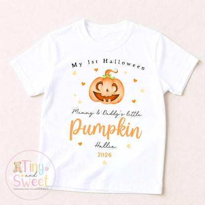 Personalised First Halloween Baby Sleepsuit, Little Pumpkin Babygrow, Halloween Gift For New Baby, Halloween 2026