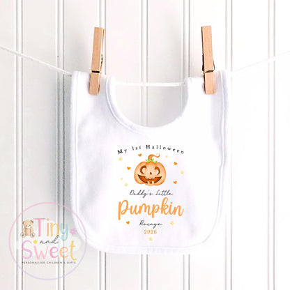 Classic Pumpkin First Halloween Personalised Sleepsuit