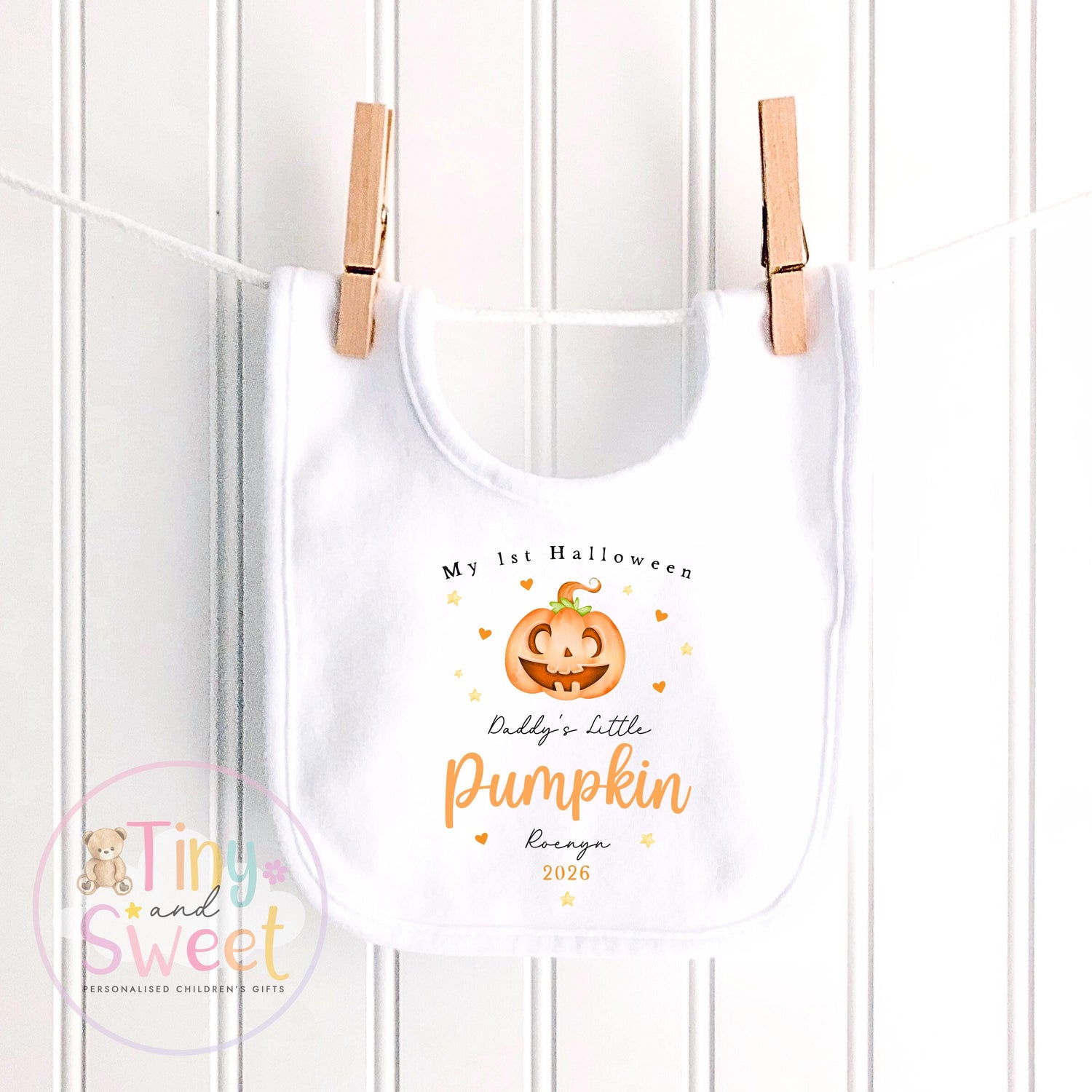 Personalised First Halloween Baby Sleepsuit, Little Pumpkin Babygrow, Halloween Gift For New Baby, Halloween 2026