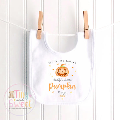 Personalised First Halloween Baby Sleepsuit, Little Pumpkin Babygrow, Halloween Gift For New Baby, Halloween 2026