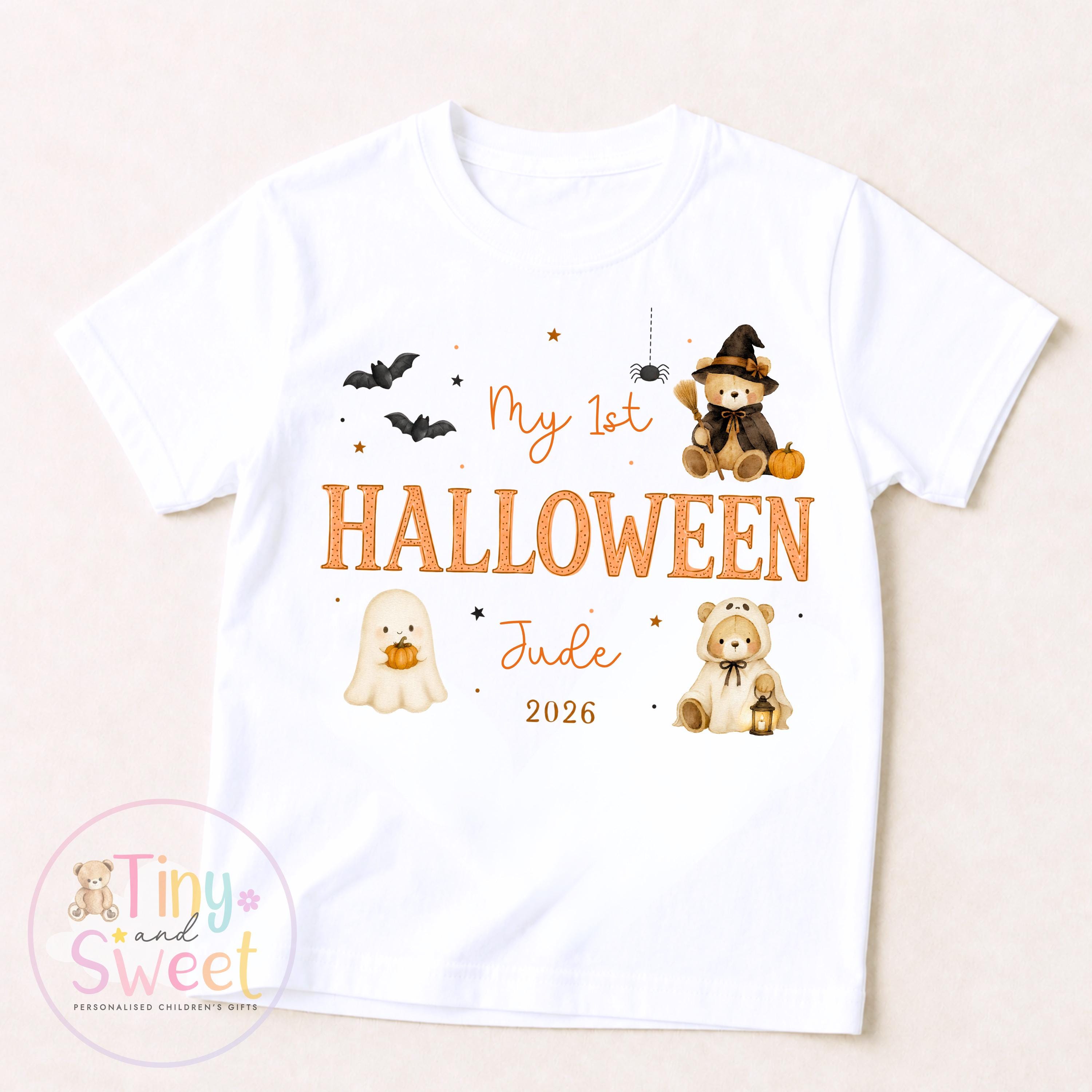Personalised First Halloween Sleepsuit, Baby Halloween Outfit, Halloween Newborn Gift, First Halloween Babygrow, 1st Halloween Baby Gift