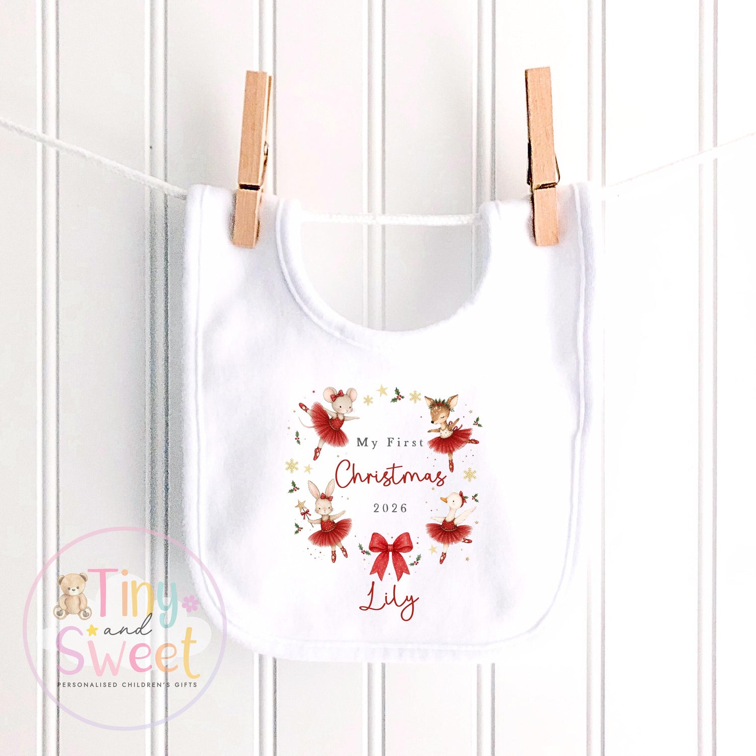 My First Christmas Sleepsuit, Personalised My First Christmas Babygrow, Baby’s 1st Christmas Outfit, Newborn Christmas Outfit, First Xmas