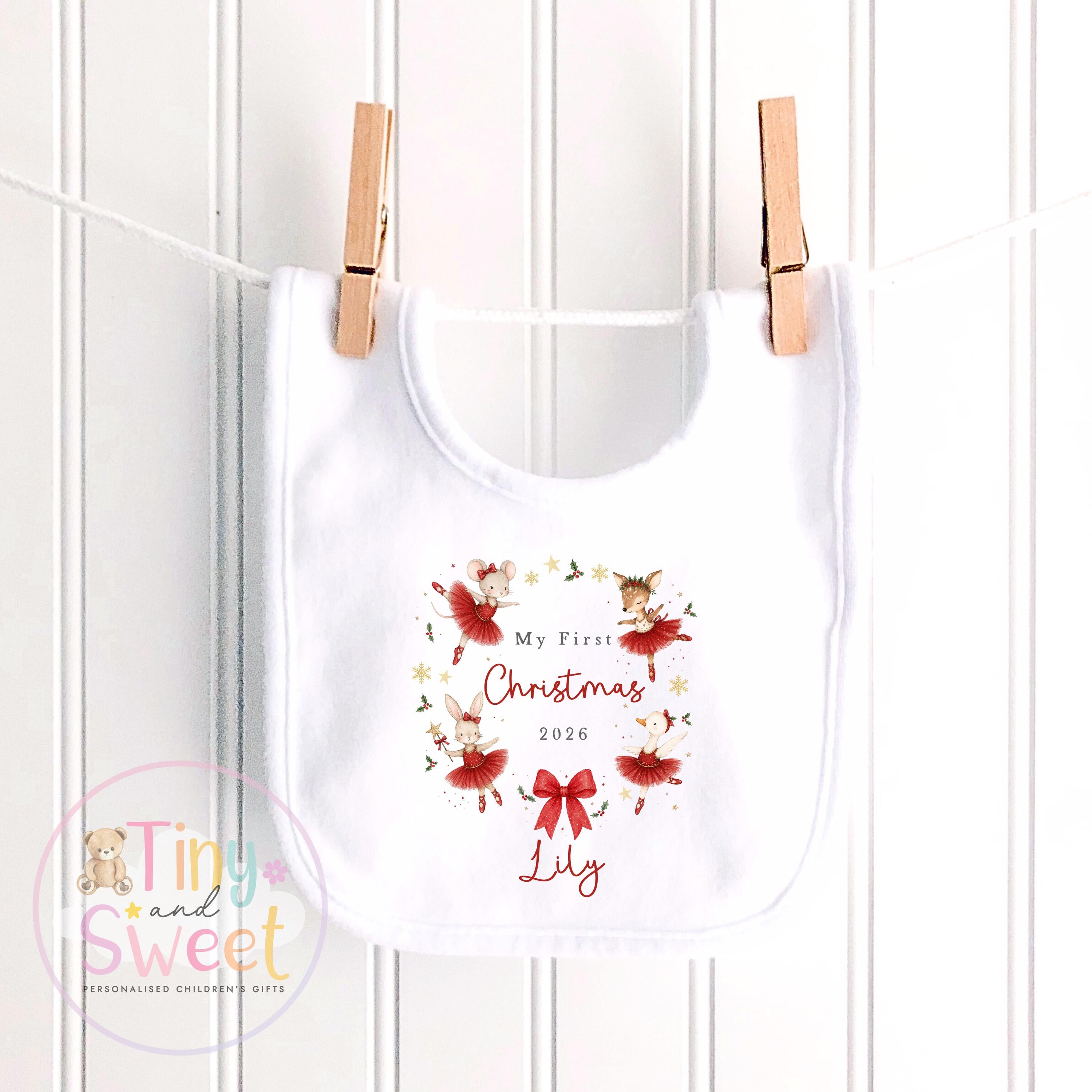 My First Christmas Sleepsuit, Personalised My First Christmas Babygrow, Baby’s 1st Christmas Outfit, Newborn Christmas Outfit, First Xmas