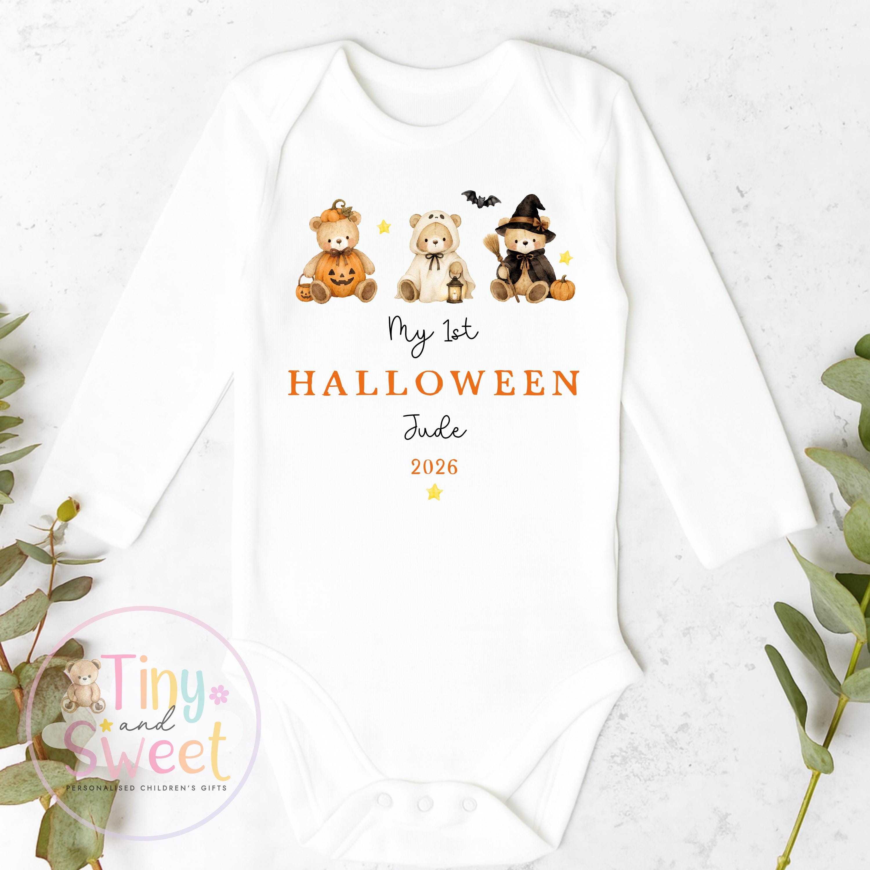 First Halloween Sleepsuit, Baby 1st Halloween Gift Idea, 1st Halloween Babygrow, Halloween Outfit for baby, Halloween costume