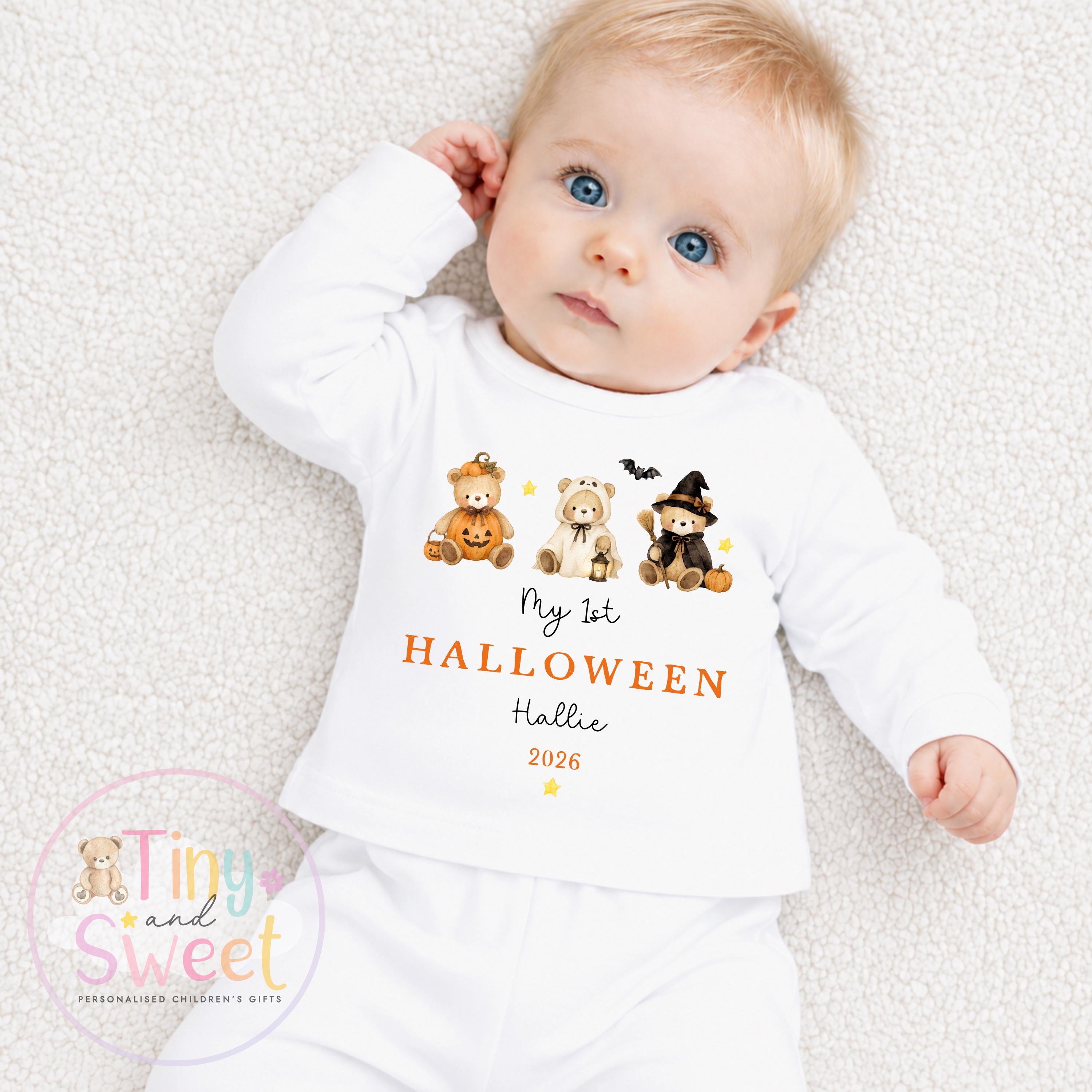 First Halloween Sleepsuit, Baby 1st Halloween Gift Idea, 1st Halloween Babygrow, Halloween Outfit for baby, Halloween costume