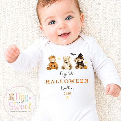 First Halloween Sleepsuit, Baby 1st Halloween Gift Idea, 1st Halloween Babygrow, Halloween Outfit for baby, Halloween costume