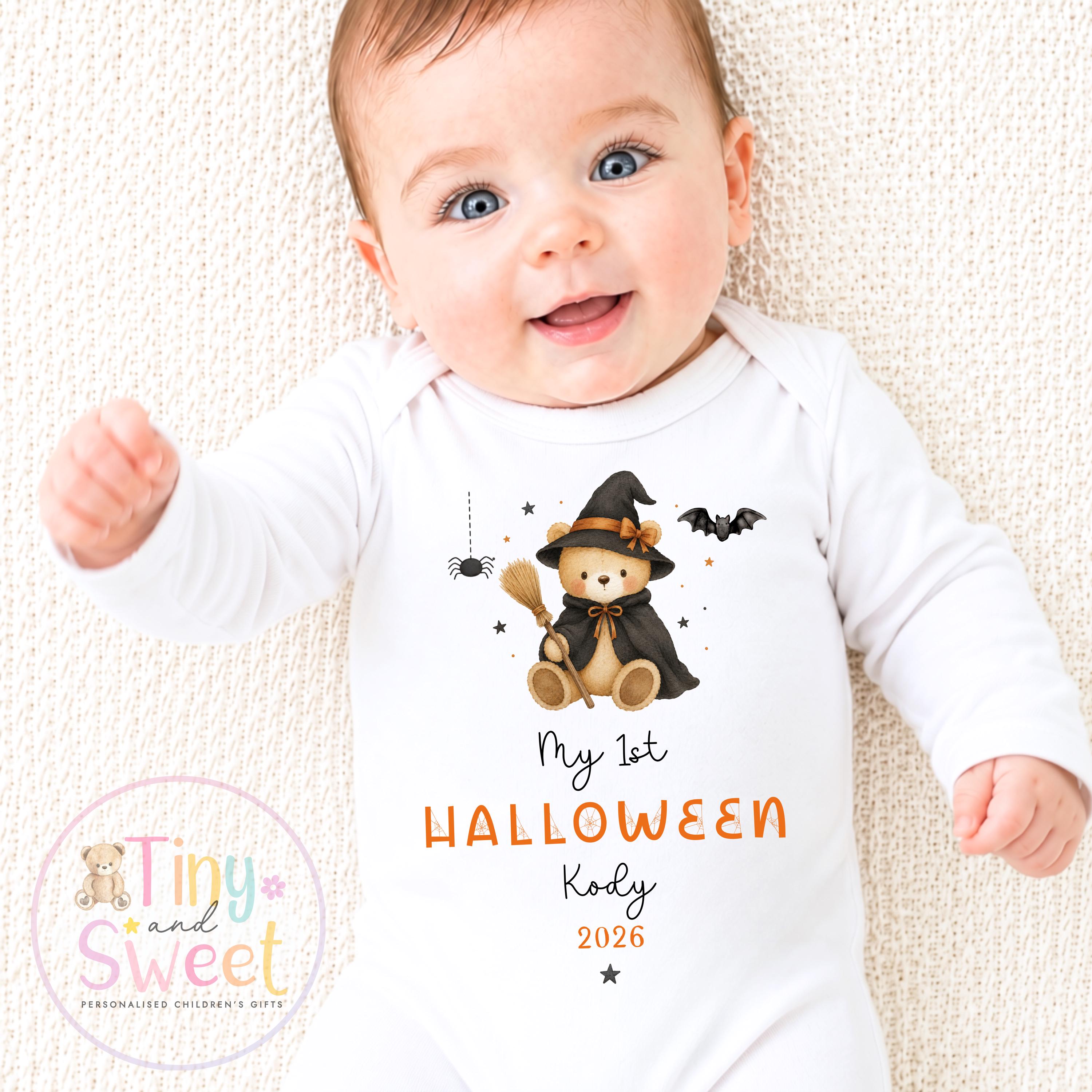 First Halloween Sleepsuit, Baby 1st Halloween Gift Idea, 1st Halloween Babygrow, Halloween Outfit for baby, Halloween costume