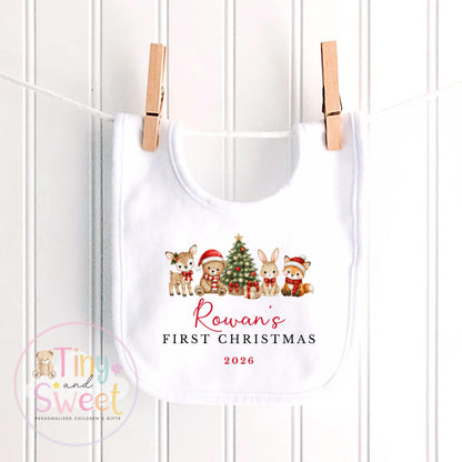 Personalised My First Christmas Bunny Sleepsuit, When I wake up it will be christmas, Babies 1st Christmas, New Baby first xmas