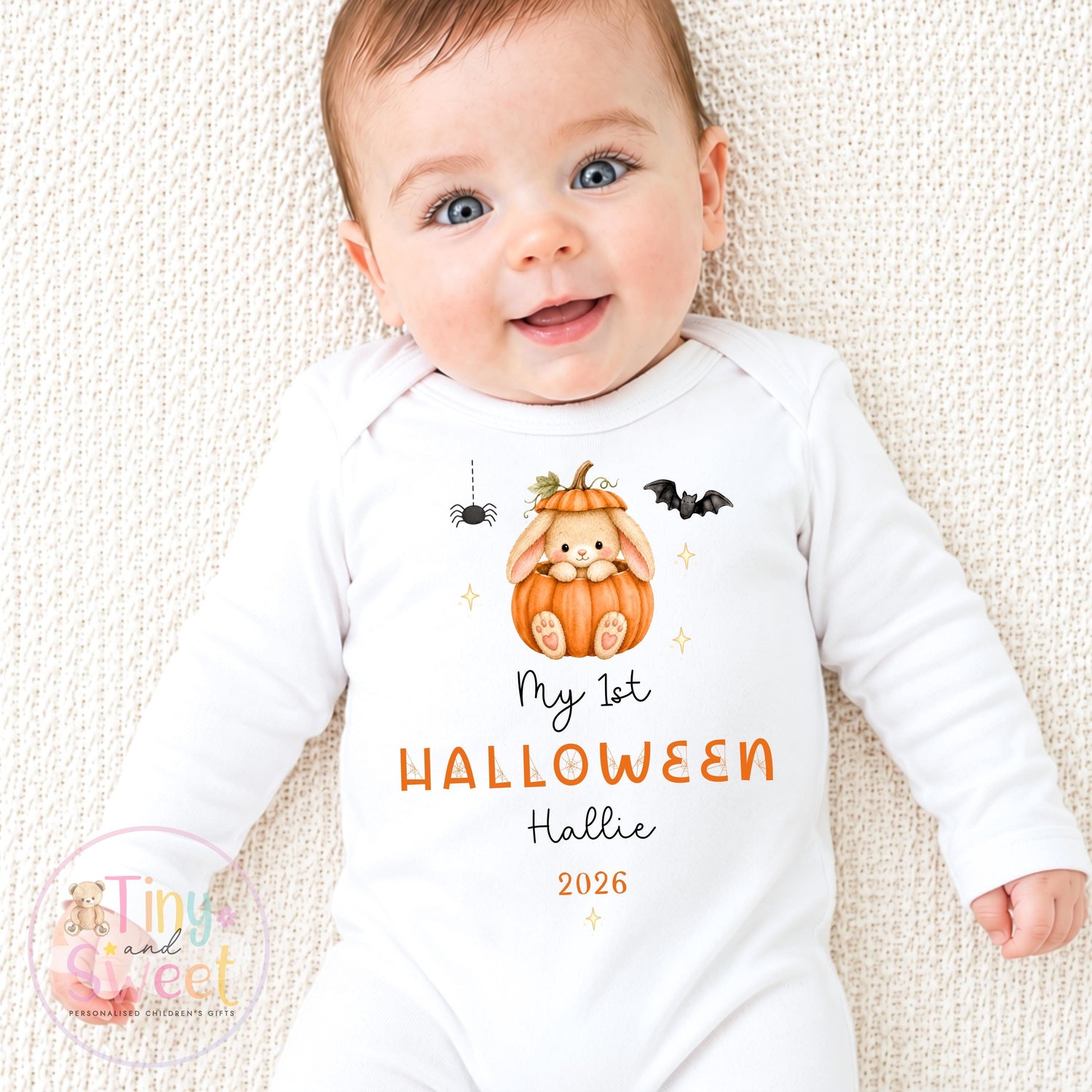 First Halloween Sleepsuit, Baby 1st Halloween Gift Idea, 1st Halloween Babygrow, Halloween Outfit for baby, Halloween costume
