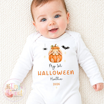 First Halloween Sleepsuit, Baby 1st Halloween Gift Idea, 1st Halloween Babygrow, Halloween Outfit for baby, Halloween costume