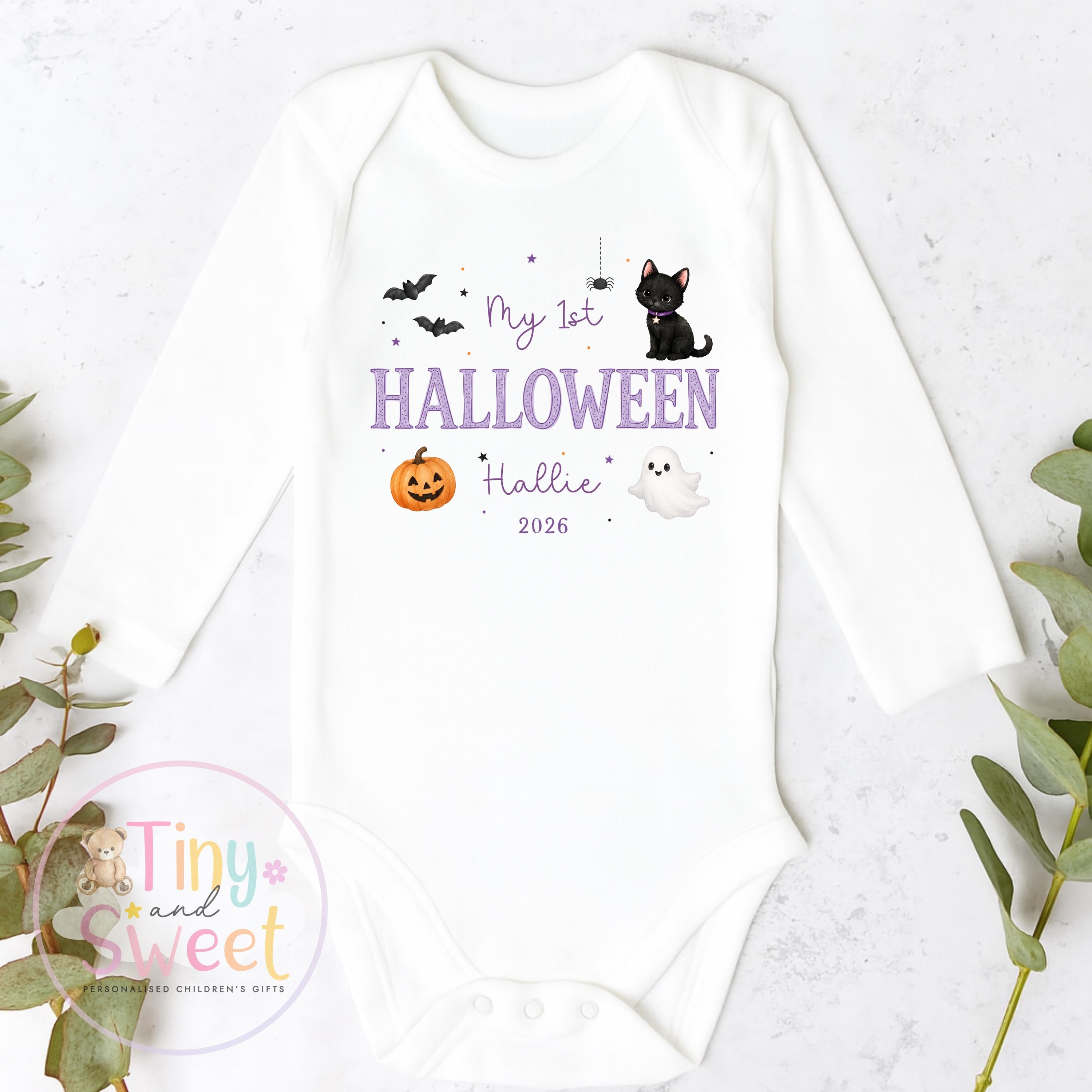 First Halloween Sleepsuit, Baby 1st Halloween Gift Idea, 1st Halloween Babygrow, Halloween Outfit for baby, Halloween costume