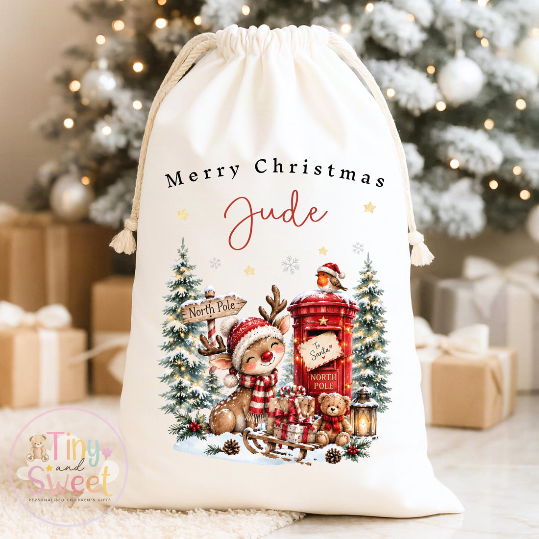Personalised Christmas Sack, My First Christmas Sack, Santa sack, Babies 1st Christmas, Christmas Eve Bag, Custom Baby Gift, Baby Girl/Boy