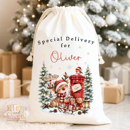 Personalised Christmas Sack, My First Christmas Sack, Santa sack, Babies 1st Christmas, Christmas Eve Bag, Custom Baby Gift, Baby Girl/Boy