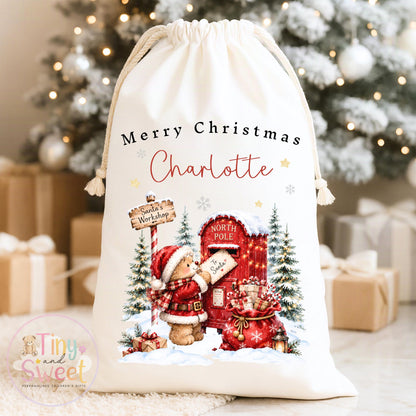 Personalised Christmas Sack, My First Christmas Sack, Santa sack, Babies 1st Christmas, Christmas Eve Bag, Custom Baby Gift, Baby Girl/Boy