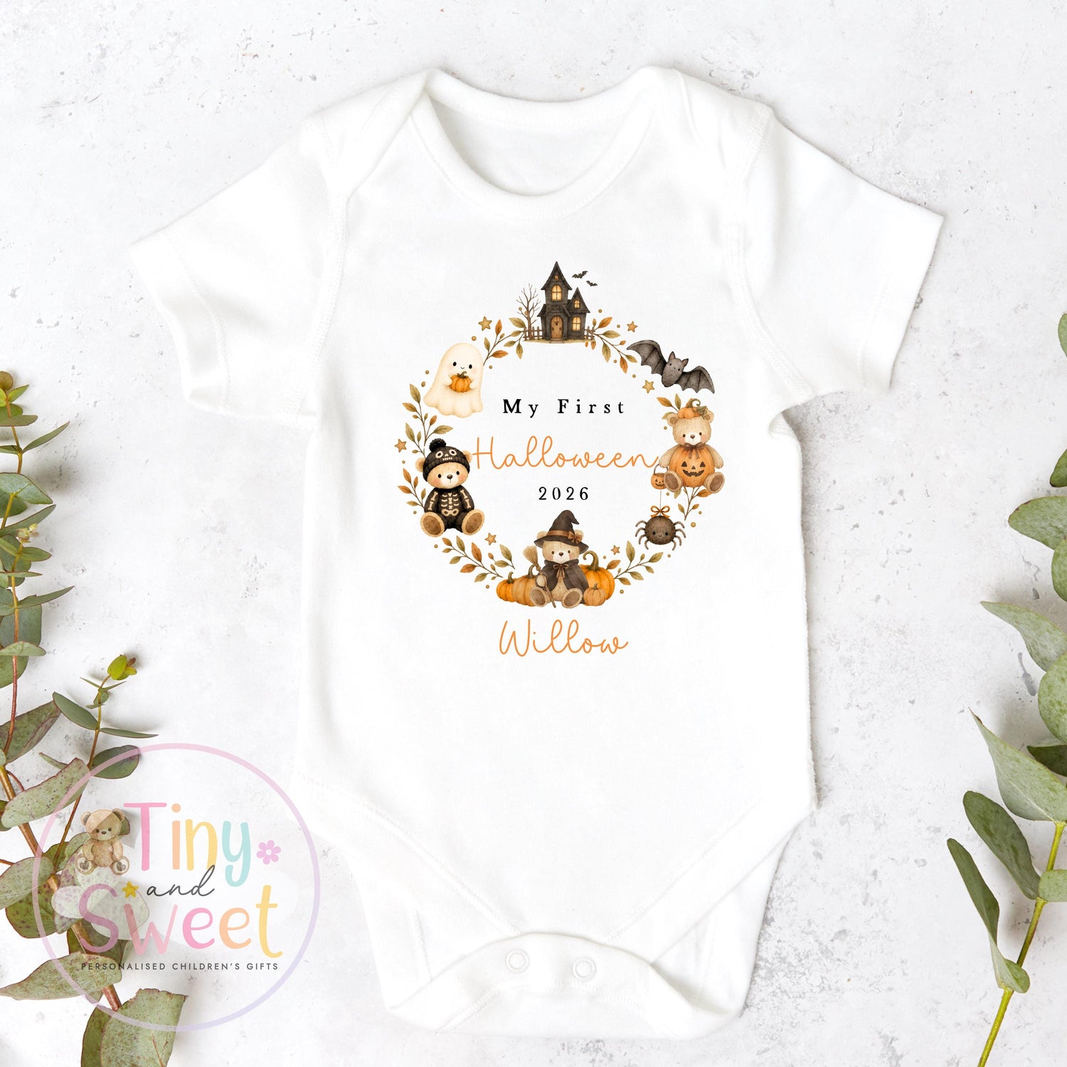 First Halloween Sleepsuit, Baby 1st Halloween Gift Idea, 1st Halloween Babygrow, Halloween Outfit for baby, Halloween costume
