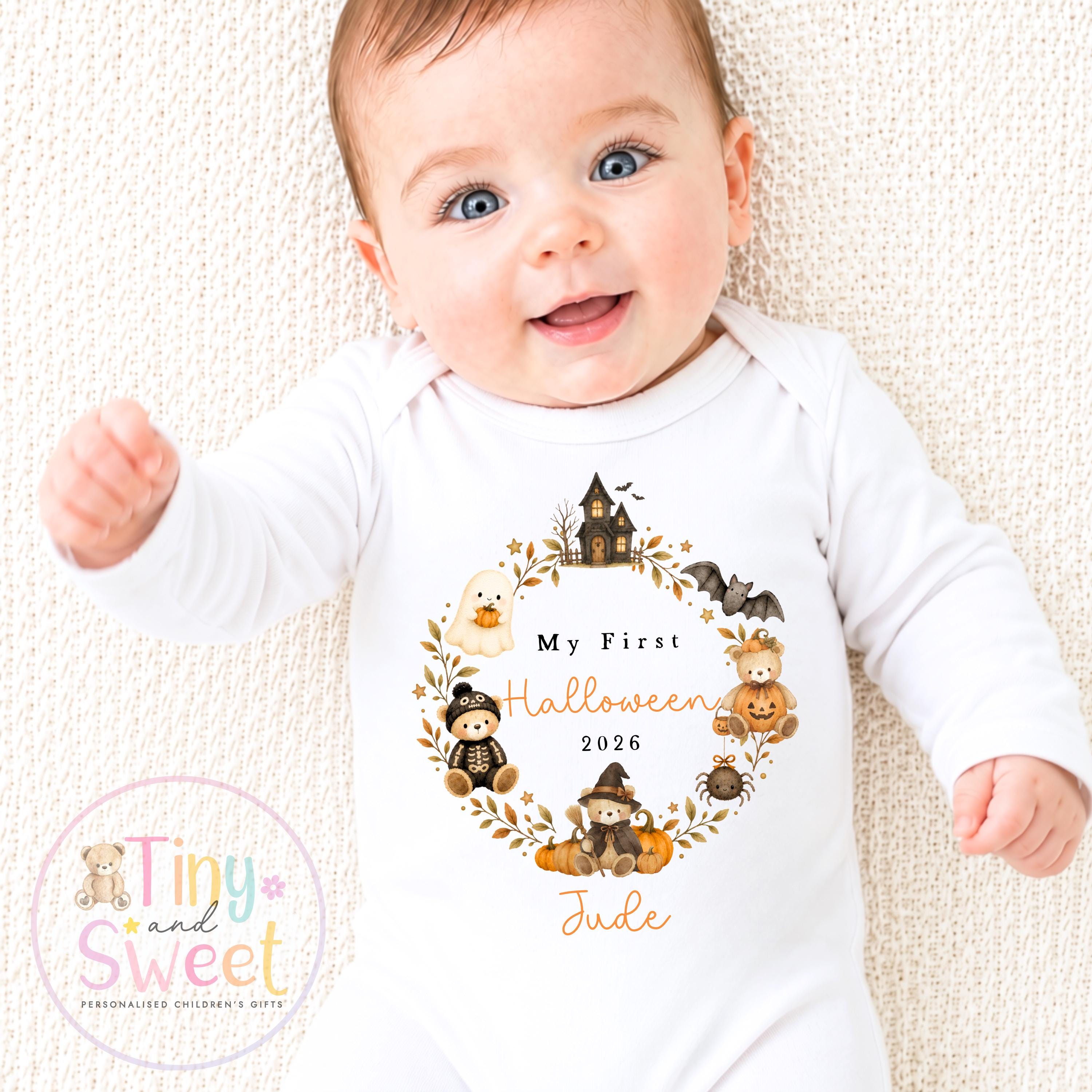 First Halloween Sleepsuit, Baby 1st Halloween Gift Idea, 1st Halloween Babygrow, Halloween Outfit for baby, Halloween costume