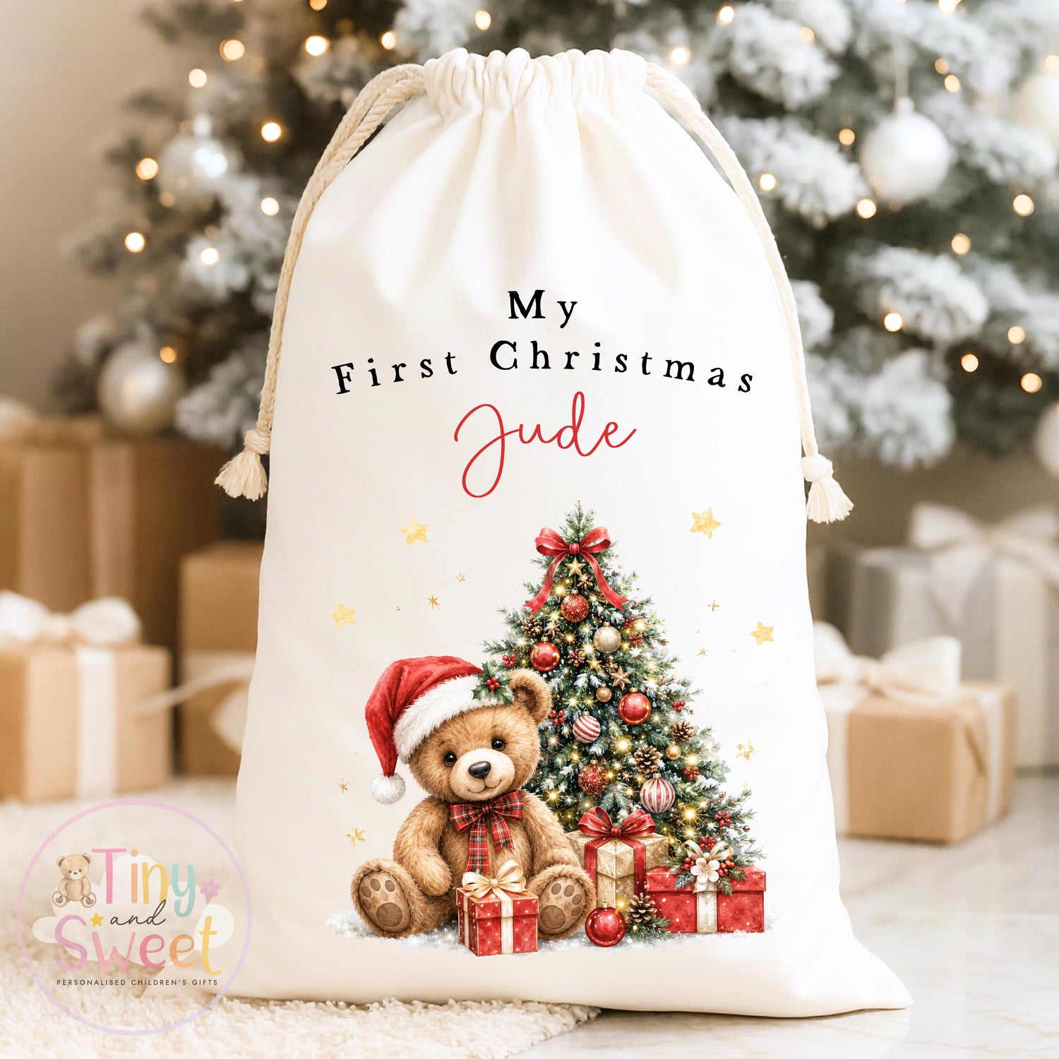 Personalised Christmas Sack, My First Christmas Sack, Santa sack, Babies 1st Christmas, Christmas Eve Bag, Custom Baby Gift, Baby Girl/Boy