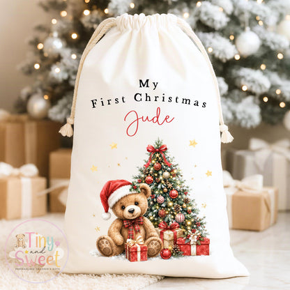 Personalised Christmas Sack, My First Christmas Sack, Santa sack, Babies 1st Christmas, Christmas Eve Bag, Custom Baby Gift, Baby Girl/Boy