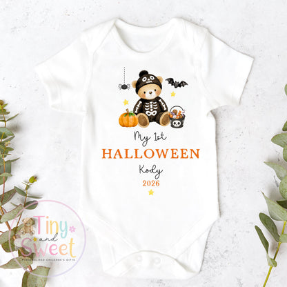 First Halloween Sleepsuit, Baby 1st Halloween Gift Idea, 1st Halloween Babygrow, Halloween Outfit for baby, Halloween costume