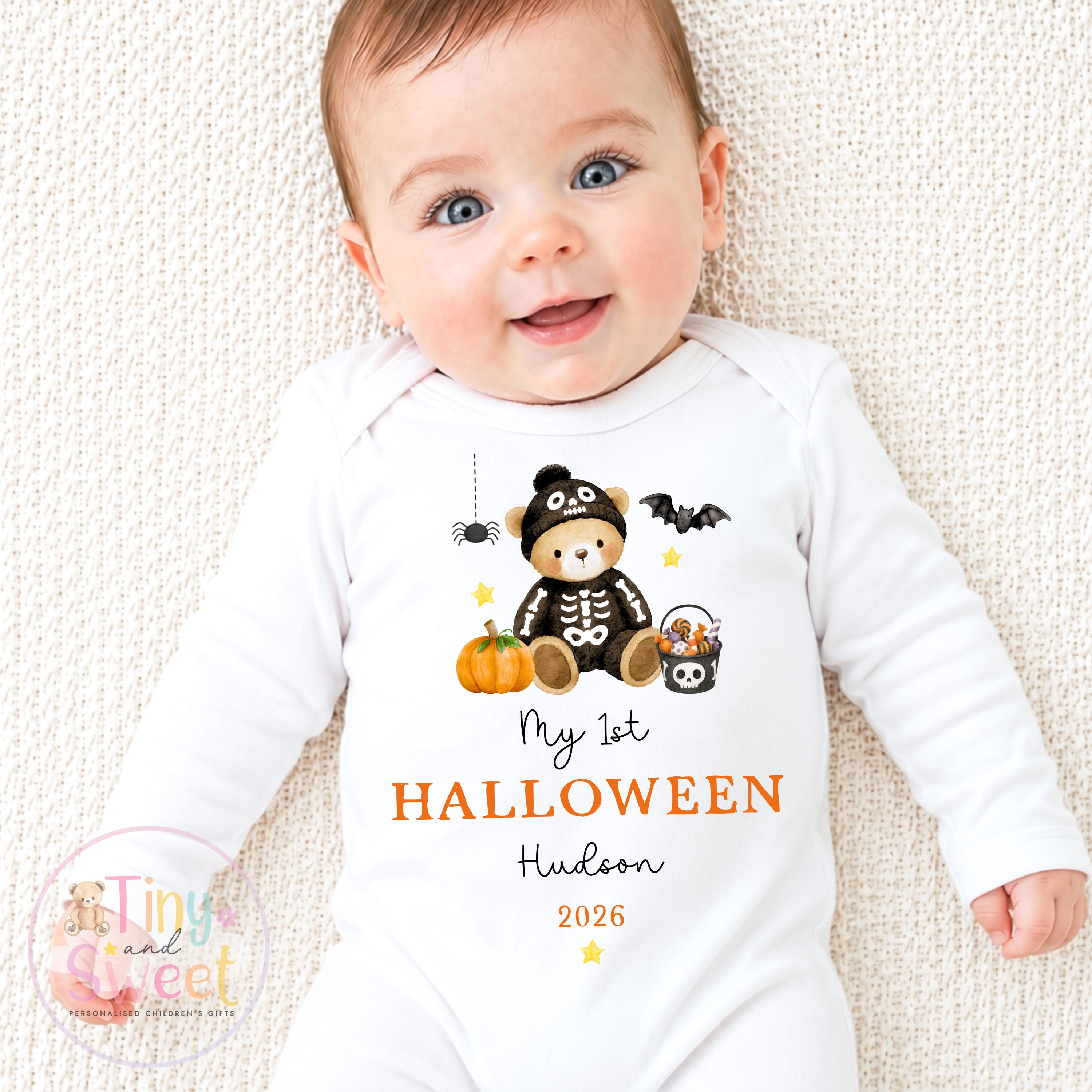 First Halloween Sleepsuit, Baby 1st Halloween Gift Idea, 1st Halloween Babygrow, Halloween Outfit for baby, Halloween costume
