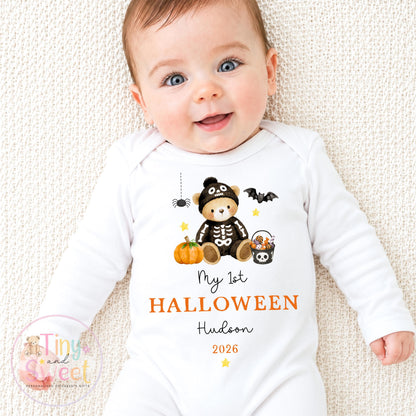 First Halloween Sleepsuit, Baby 1st Halloween Gift Idea, 1st Halloween Babygrow, Halloween Outfit for baby, Halloween costume
