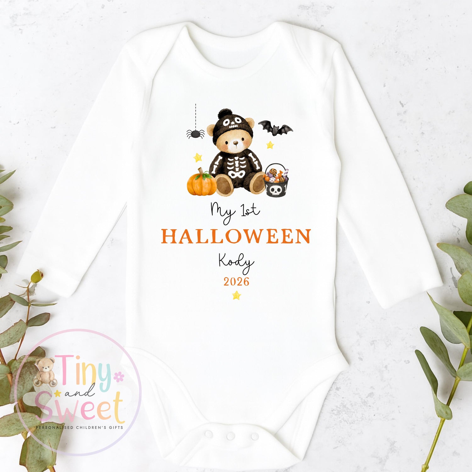 First Halloween Sleepsuit, Baby 1st Halloween Gift Idea, 1st Halloween Babygrow, Halloween Outfit for baby, Halloween costume