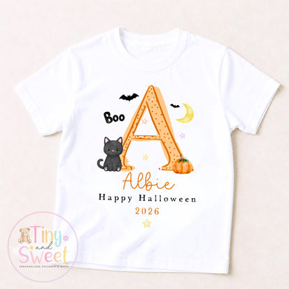 Personalised Halloween T Shirt or Sweatshirt for Kids, Halloween Top, Pumpkin T Shirt, Kids Halloween Outfits, Boys or Girls Halloween Gift
