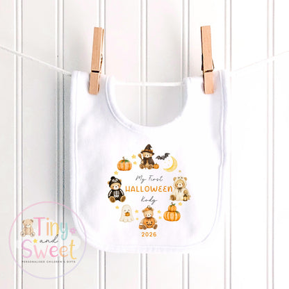 Personalised My First Halloween Sleepsuit – First Halloween –Baby’s 1st Halloween Outfit with Name – Custom Baby Grow – Halloween Baby Gift