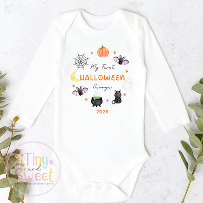 My First Halloween T Shirt, Baby Halloween, Baby 1st Halloween Gift, 1st Halloween Babygrow, Halloween Outfit for baby, Halloween costume