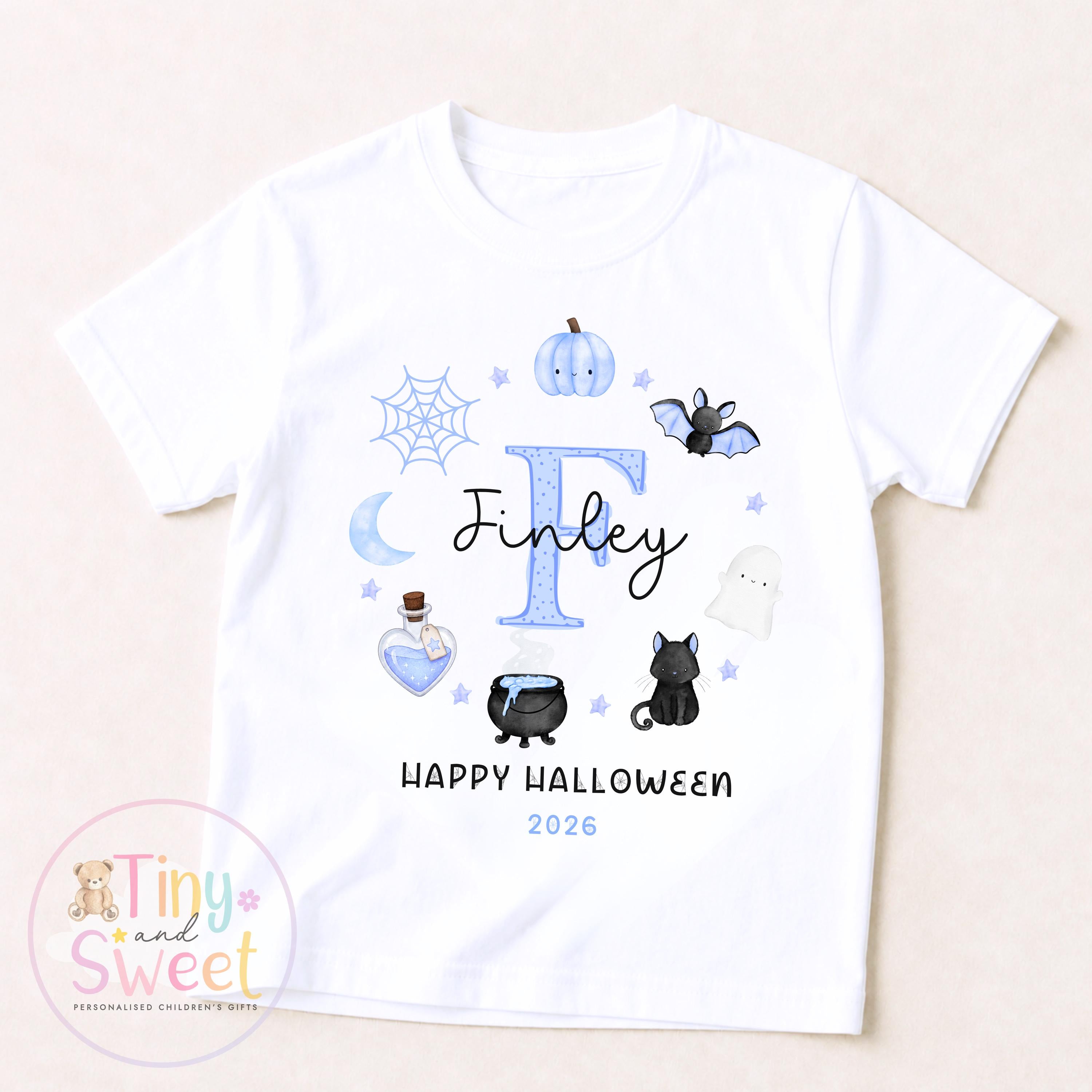 Personalised Halloween Sweatshirt or T Shirt for Kids, Halloween Top, Pumpkin T Shirt, Kids Halloween Outfits, Boys or Girls Halloween Gift