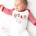First Christmas Eve Baby Grow , My First Christmas, Custom Name Sleepsuit, Baby’s First Christmas, Personalised Christmas Baby Outfit
