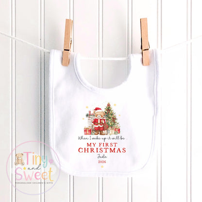 First Christmas Baby Grow , My First Christmas, Custom Name Sleepsuit, Baby’s First Christmas, Personalised Christmas Baby Outfit