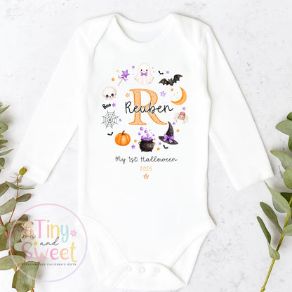 My First Halloween T Shirt, Baby Halloween, Baby 1st Halloween Gift, 1st Halloween Babygrow, Halloween Outfit for baby, Halloween costume